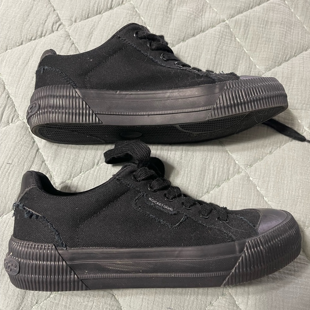 Rocket Dog Black Canvas Sneakers, women’s size 7, like new, worn once